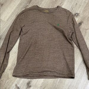Polo by Ralph Lauren Heather Brown Tee with Green Logo